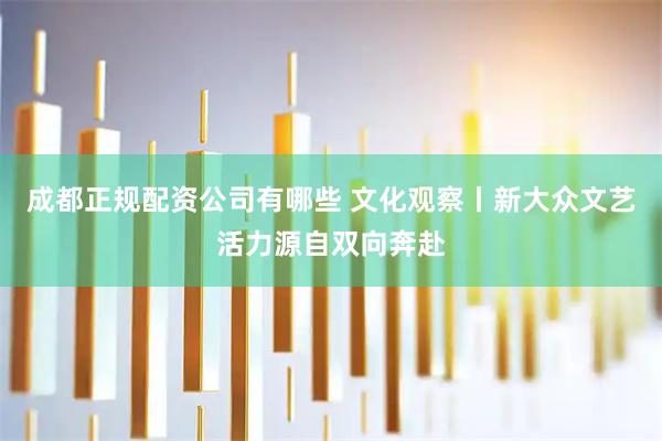 成都正规配资公司有哪些 文化观察丨新大众文艺活力源自双向奔赴